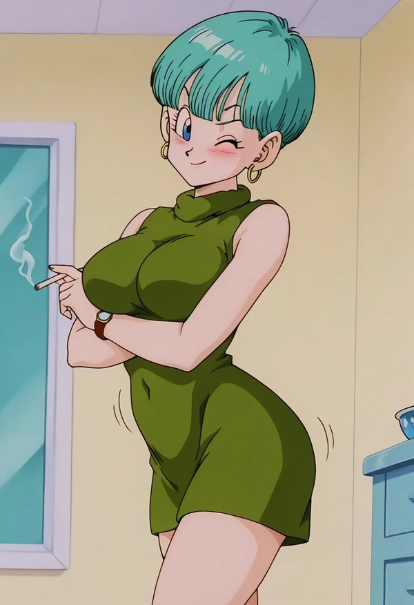 Bulma milf green dress（4/6）